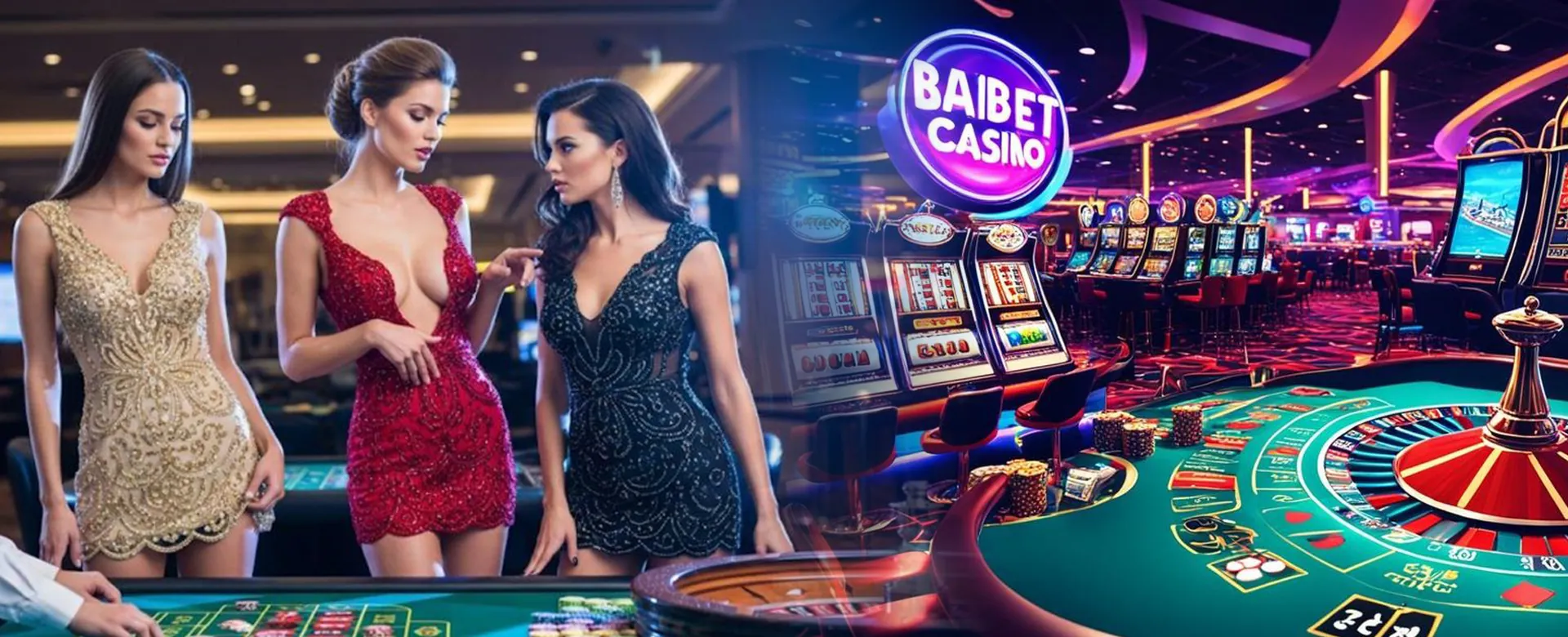 Luxurious casino table games with cards and chips